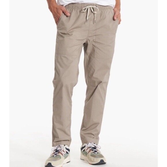 Vuori Men’s Vintage Ripstop Pant Medium 28” Drawstring Teak Beige Tan V461 - Picture 1 of 7